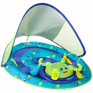 Baby Spring Swimming Pool Float Activity Center with Canopy With Octopus