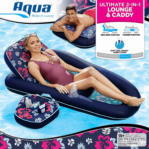 Campania Ultimate 2 in 1 Recliner & Tanner Lounge Inflatable Pool Float