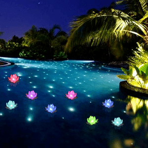 Color Changing Floating Pool Lights Flower Lotus LED Lights