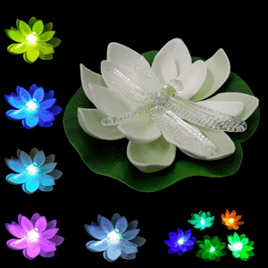 Battery Operated Floating Pool Lights Color Changing Flower Lights