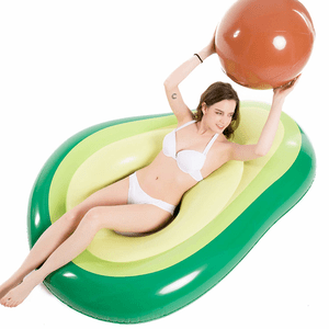 Giant Inflatable Avocado Swimming Pool Float With Lounge Raft And Water Ball