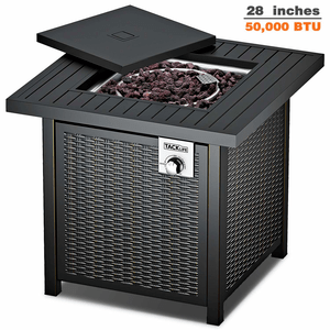 Propane Gas Outdoor Fire Pit Table With 28-Inch Cover And Adjustable Flame By TACKLIFE